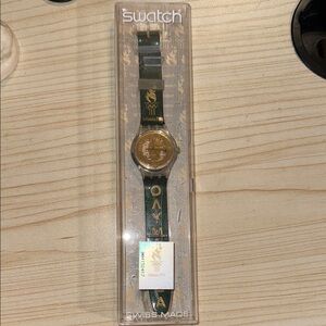 Vintage Swatch Gold and Black Atlanta 1996 Olympic Watch